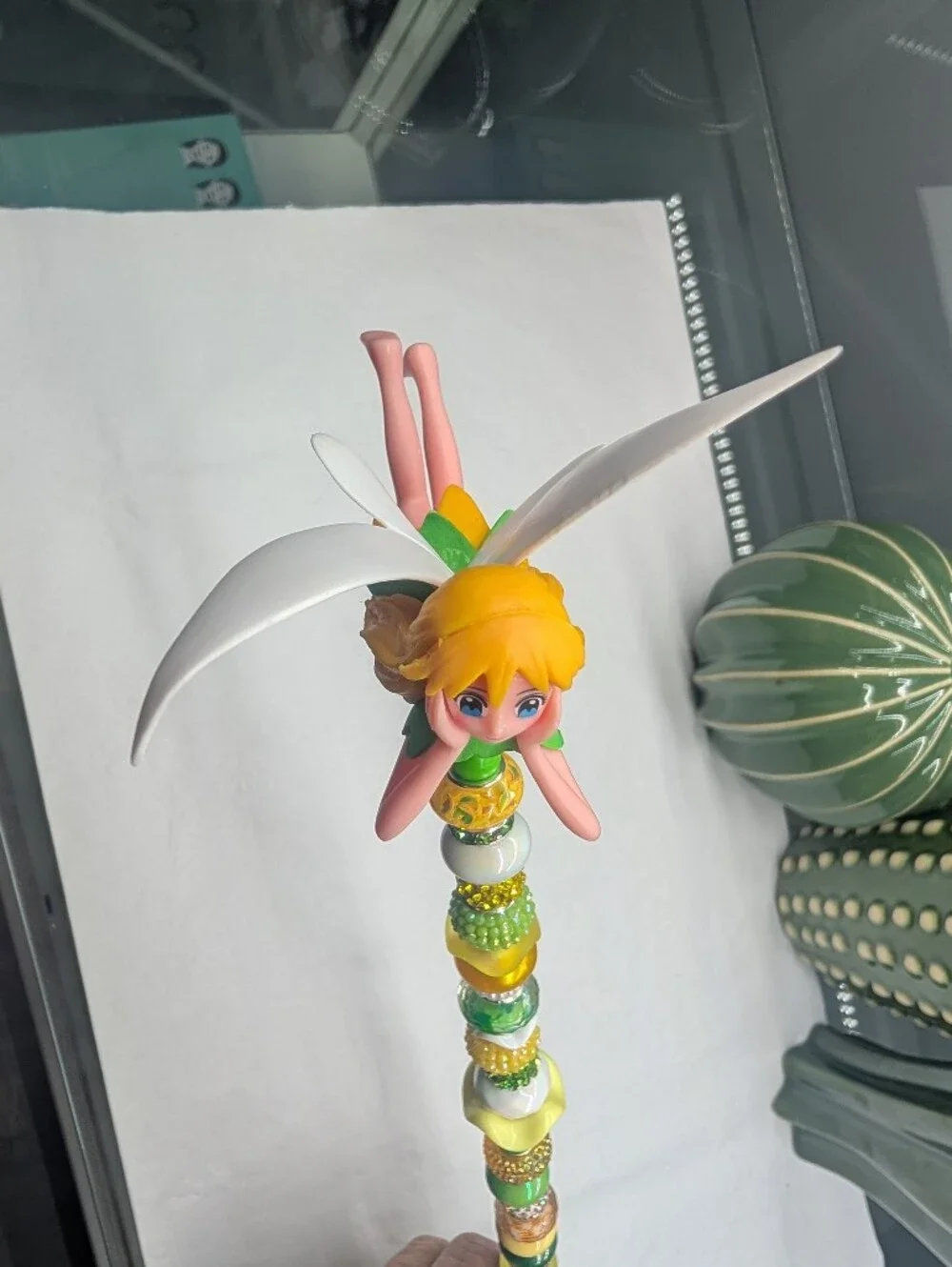 Hand Made Fairy Wand/Plant/Garden Stake W/Fairy Topper